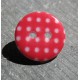 Bouton pois3 rouge blanc 15mm