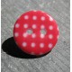 Bouton pois3  rouge blanc 15 mm b70