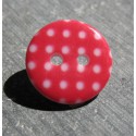 Bouton pois3  rouge blanc 15 mm b70