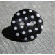 Bouton pois10  noir blanc 15 mm b70