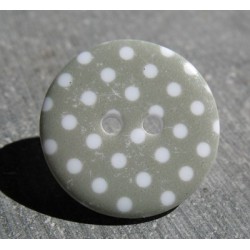 Bouton pois11 vert de gris 23 mm b70