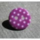 Bouton pois12 violet blanc 15 mm b70