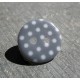 Bouton pois13 gris blanc 15mm
