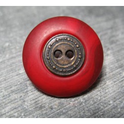 Bouton pneu rouge orange 23mm