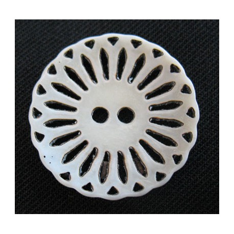 Bouton os ciselé découpé 22 mm
