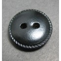 Bouton cuir noir 18 mm 20b