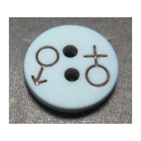 Bouton h f bleu gris 12 mm b57