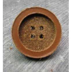 Bouton cuir pastille 18 mm b20b