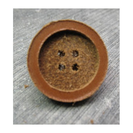 Bouton cuir pastille 18 mm b20b