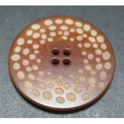 Bouton corozo point caramel 25mm 