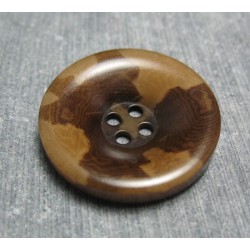 Bouton corozo camouflage marron 25 mm b50