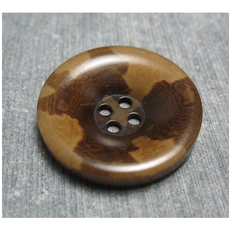 Bouton corozo camouflage marron 25 mm b50