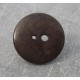 Bouton corozo grand petit trou marron 30 mm b50