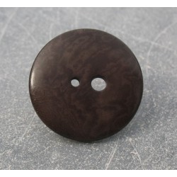 Bouton corozo grand petit trou marron 30mm 