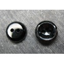 Bouton verre noir mini facette 11 mm b16