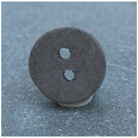 Bouton céramique gris 13mm