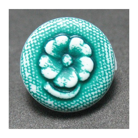 Bouton fleur verte 10mm  