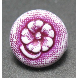 Bouton fleur violette 10 mm  b62