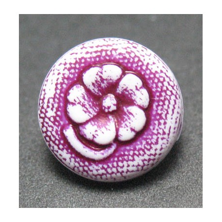 Bouton fleur violette 10mm  