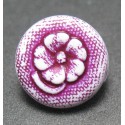 Bouton fleur violette 10 mm  b62