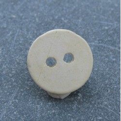 Bouton céramique écru 13 mm b14