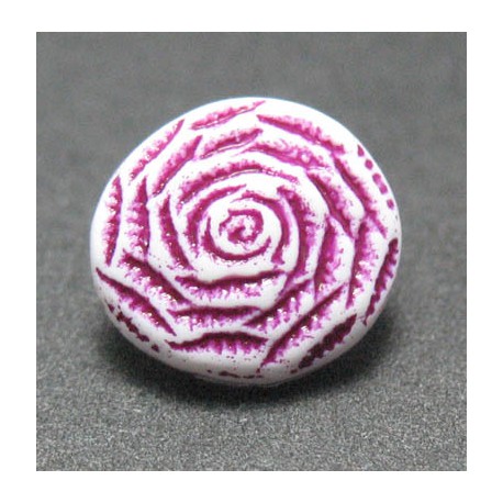 Bouton rose violet 10 mm  b62