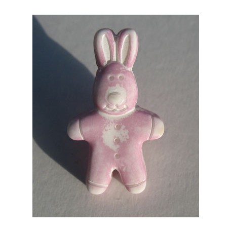 Bouton lapin lavande 18mm 