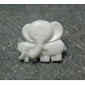 Bouton éléphant blanc 16mm