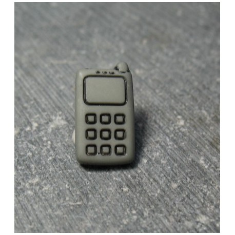 Bouton portable gris noir 14 mm