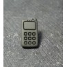 Bouton portable gris noir 14 mm