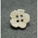 Bouton coco fleur blanchie 18 mm