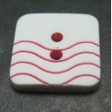 Bouton vague blanc rouge 15 mm b41