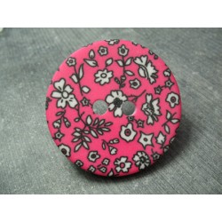 Bouton liberty style fuschia 45mm