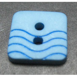 Bouton vague bleu bleu 12 mm b41