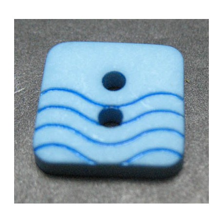 Bouton vague bleu bleu 12mm