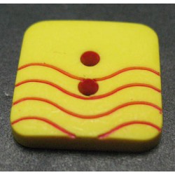 Bouton vague jaune rouge 15 mm b41