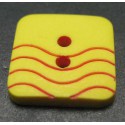 Bouton vague jaune rouge 15mm