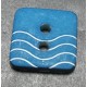 Bouton vague bleu petrole  12 mm  b41