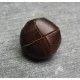 Bouton cuir marron fonçé 16 mm