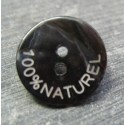 Bouton nacre noir 100 % naturel 18 mm