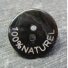 Bouton nacre noir 100 % naturel 18 mm