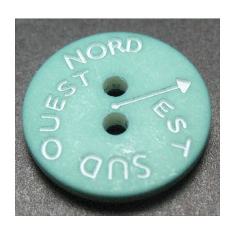 Bouton NSEO vert d eau 15 mm b61