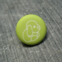 Bouton chien peluche vert pomme 13 mm