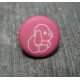 Bouton chien peluche fuschia 13 mm