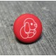 Bouton chien peluche rouge 13 mm