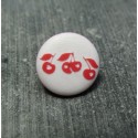 Bouton cerise coeur 13mm