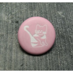 Bouton chat rose 15mm