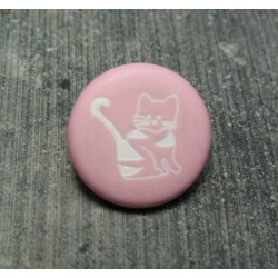 Bouton chat rose 15mm