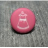 Bouton Robe rose 13 mm