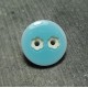 Bouton 2 trous fleur bleu ciel 15 mm